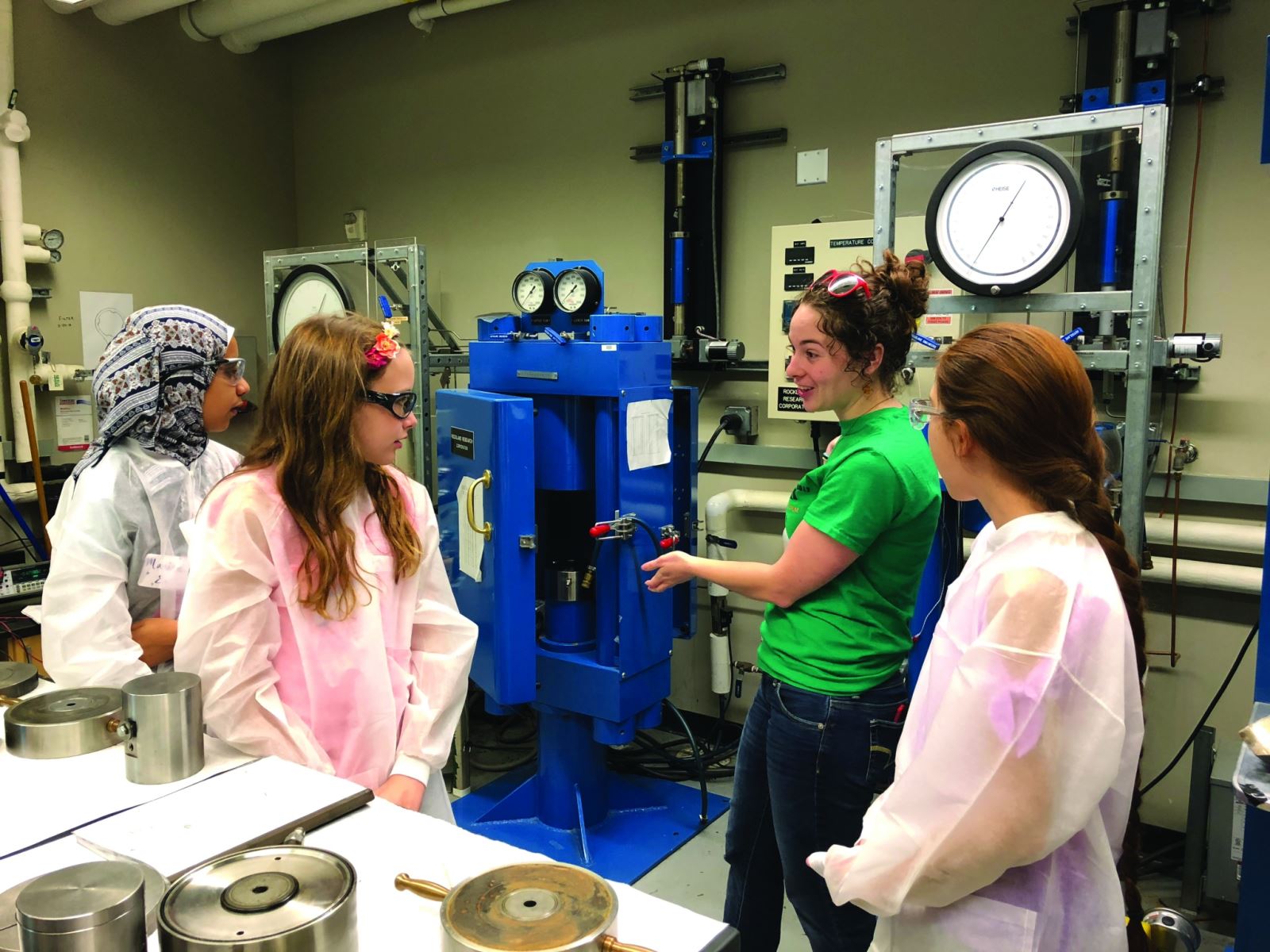 Students take a tour of the laboratory facilities
