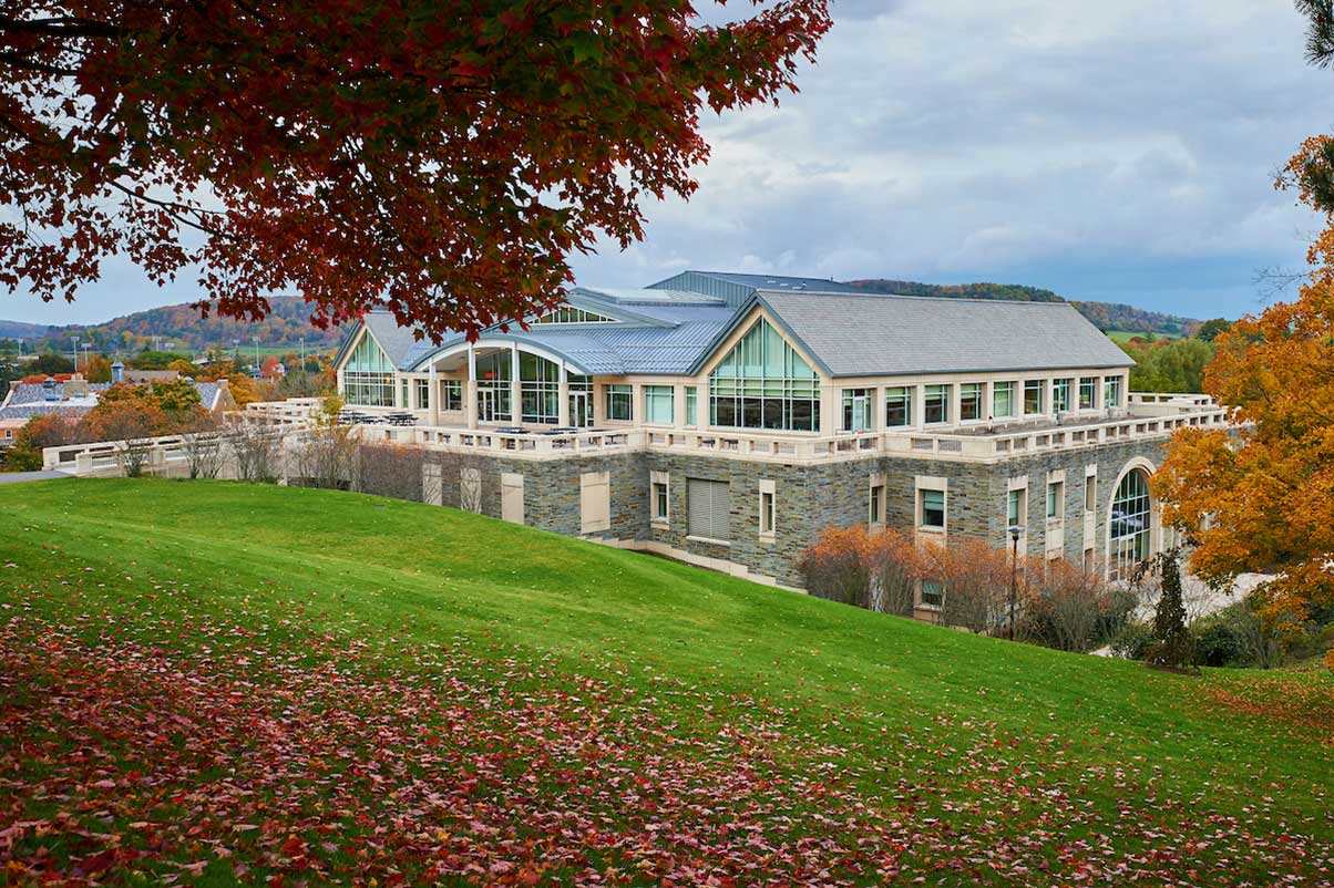 Colgate University in the fall