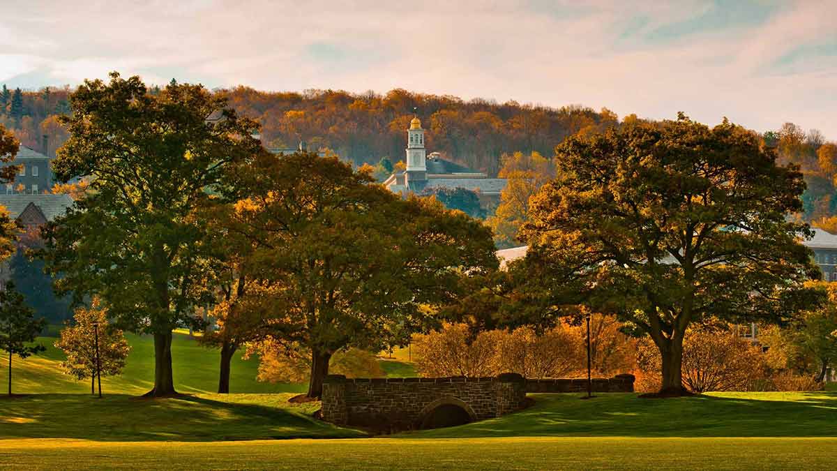 Colgate University in the fall