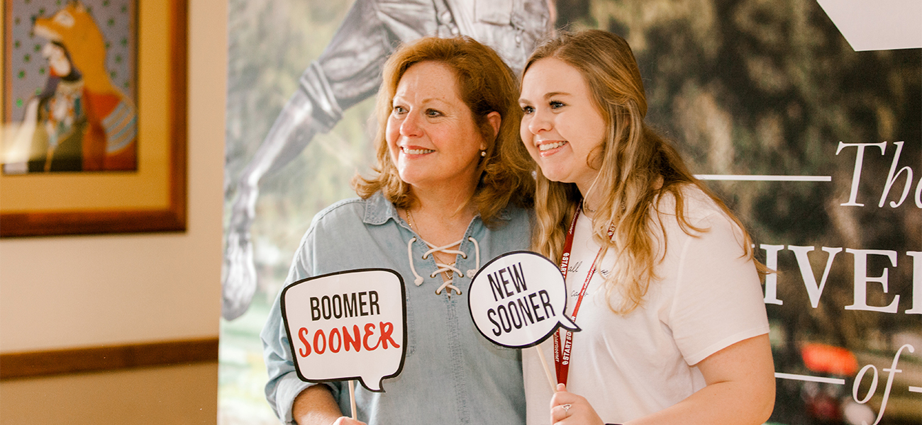 Parent and Student at New Sooner Orientation